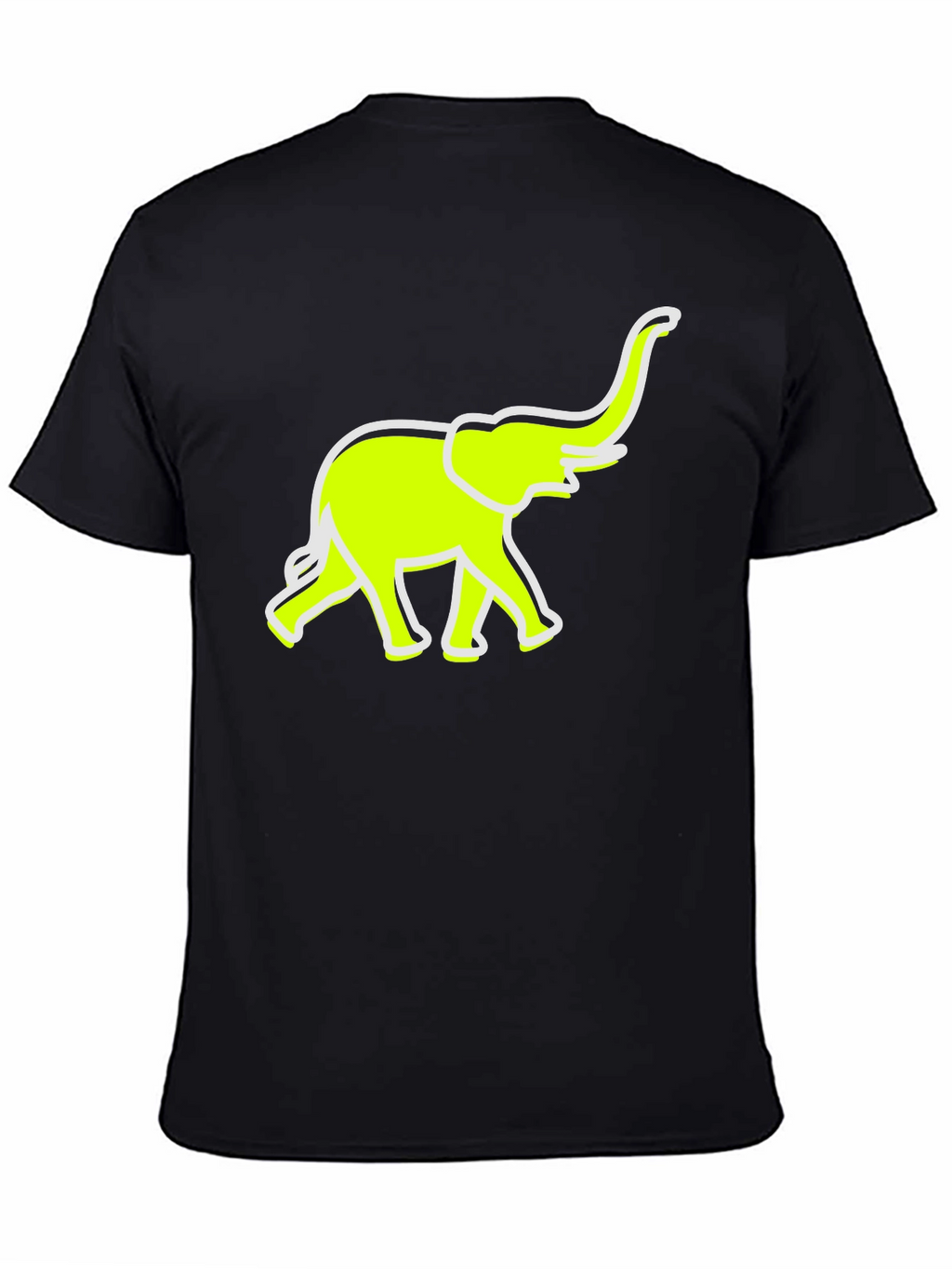 Neon Elephant Graphic Tee - Casual Comfort