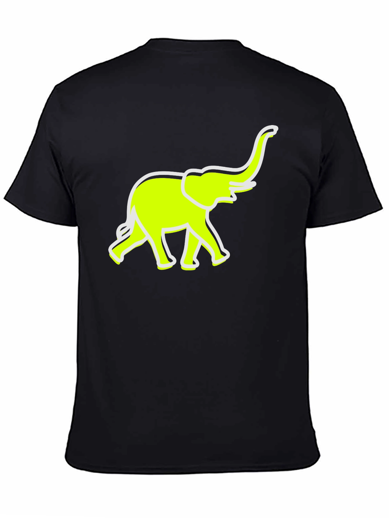 Neon Elephant Graphic Tee - Casual Comfort