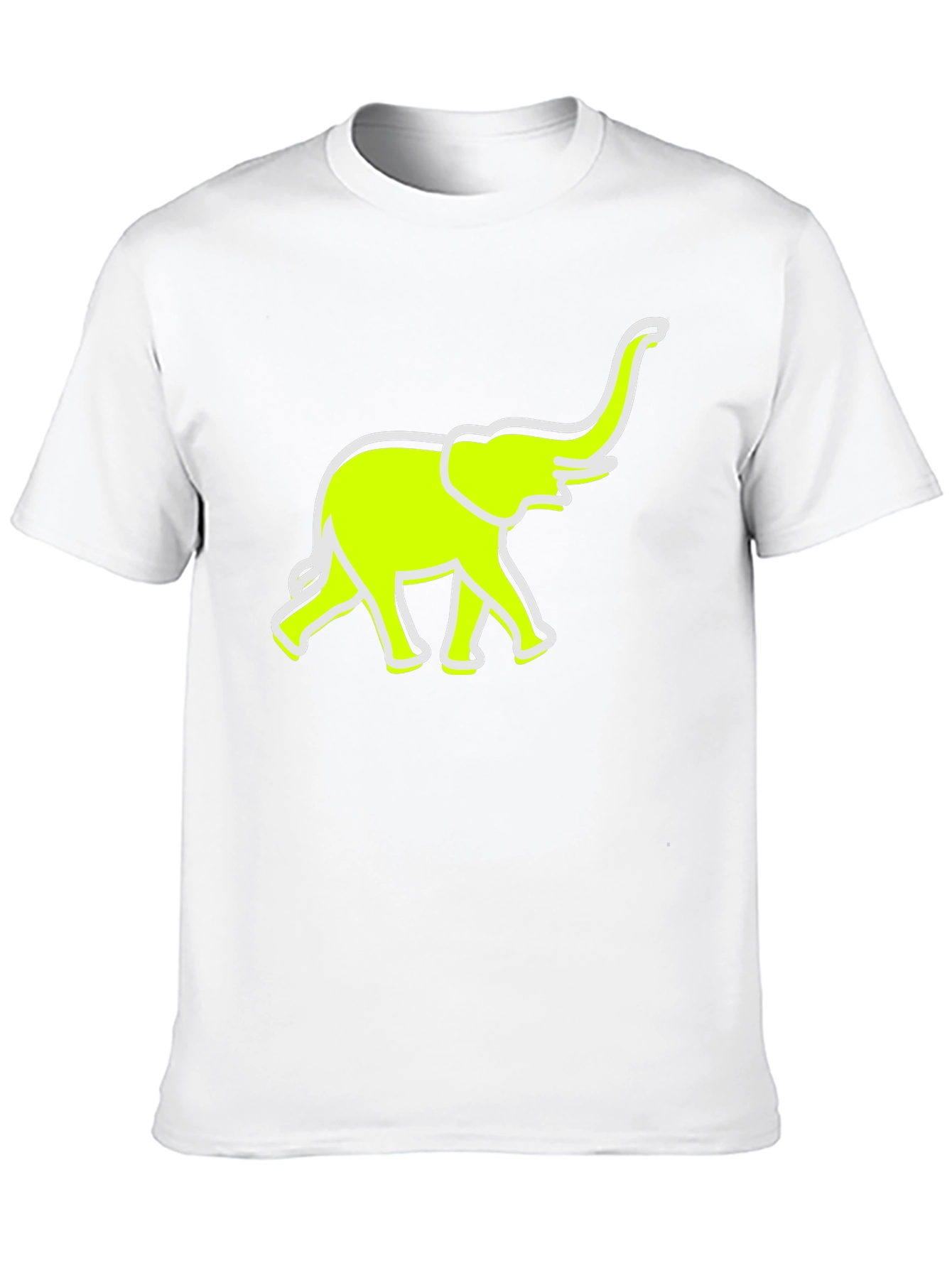 Neon Elephant Graphic Tee - Casual Comfort