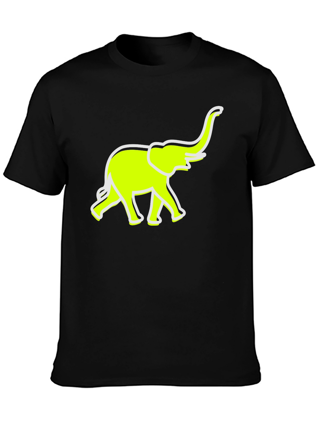 Neon Elephant Graphic Tee - Casual Comfort