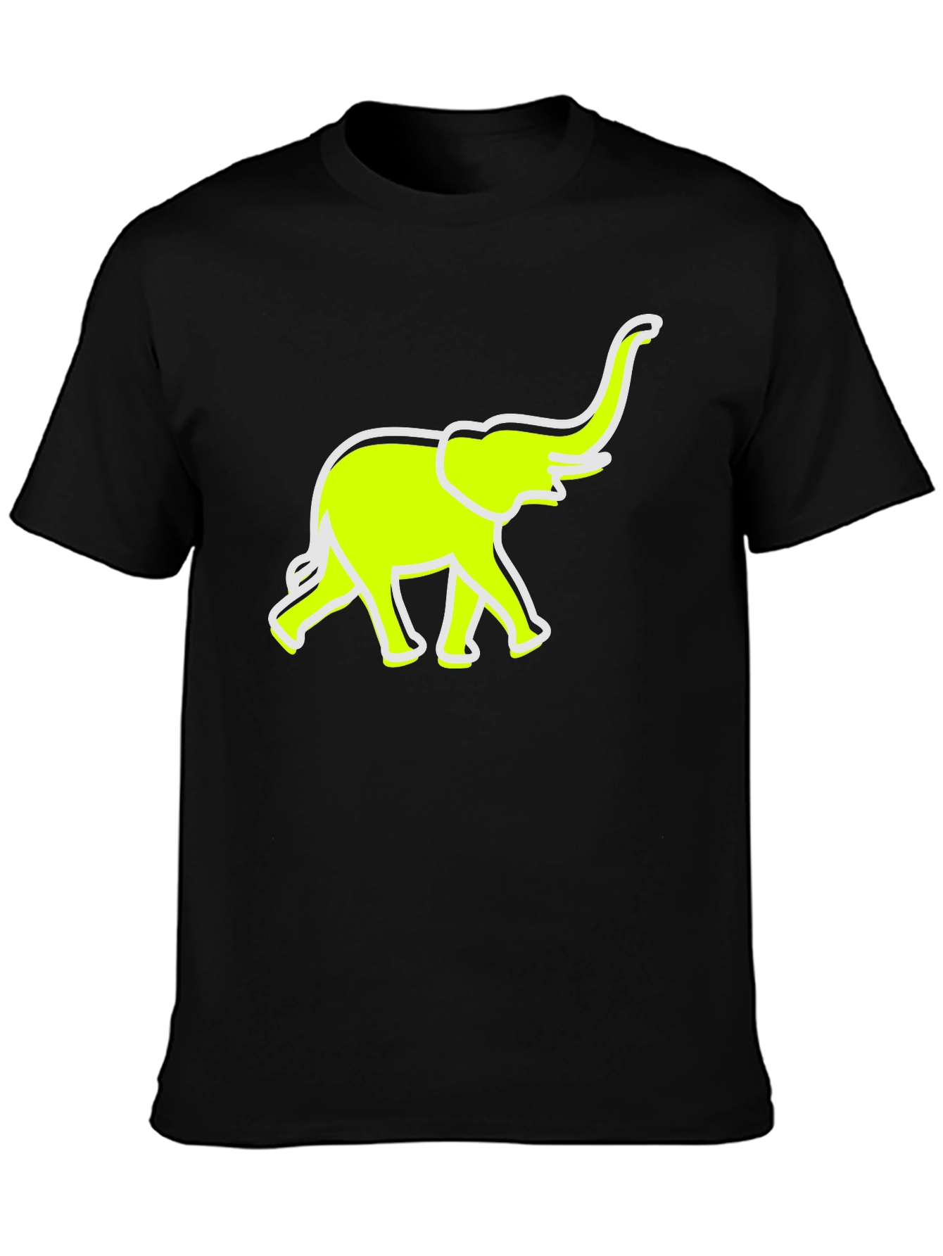 Neon Elephant Graphic Tee - Casual Comfort