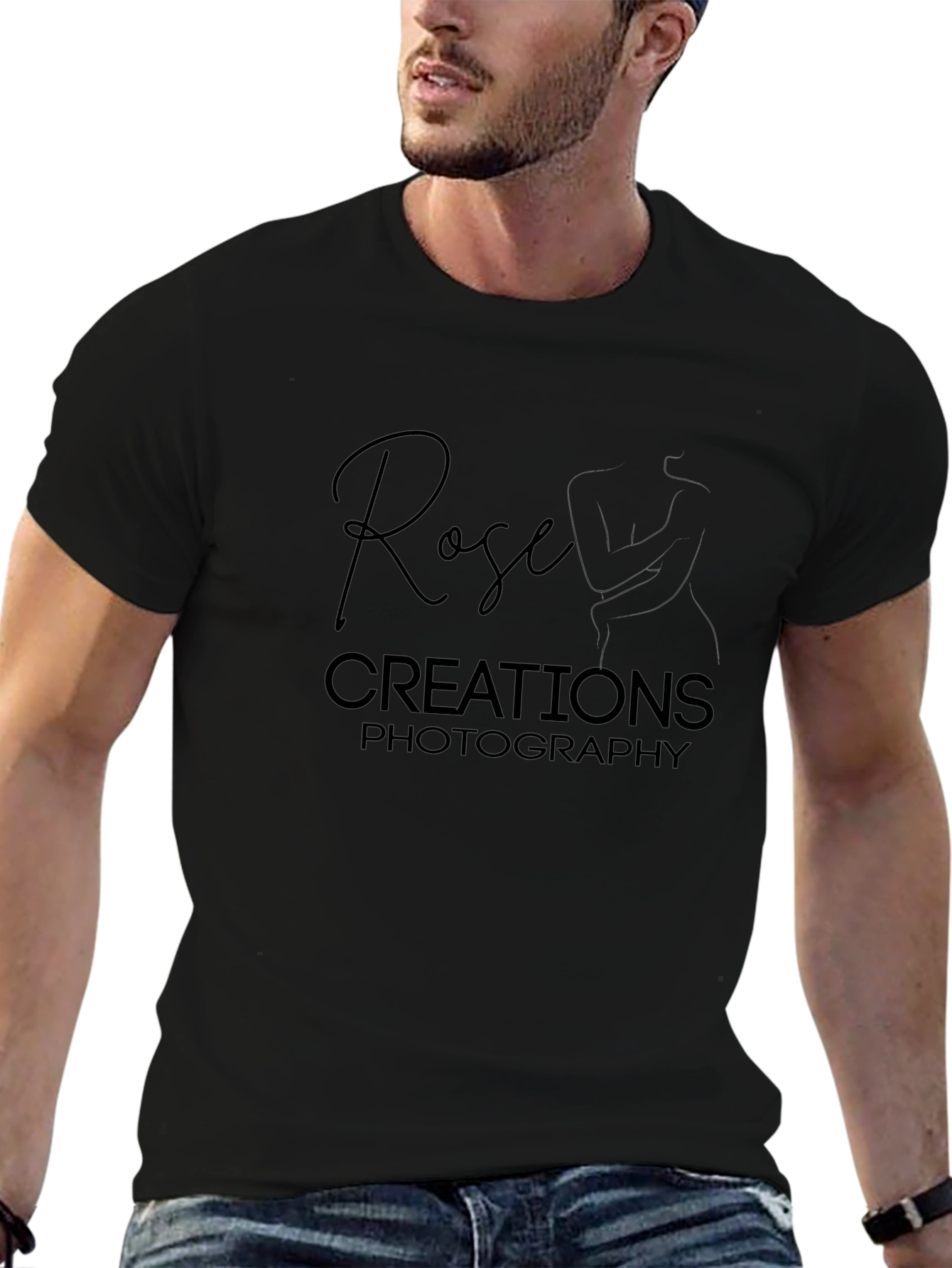 Rose Creations Photography Black T-Shirt