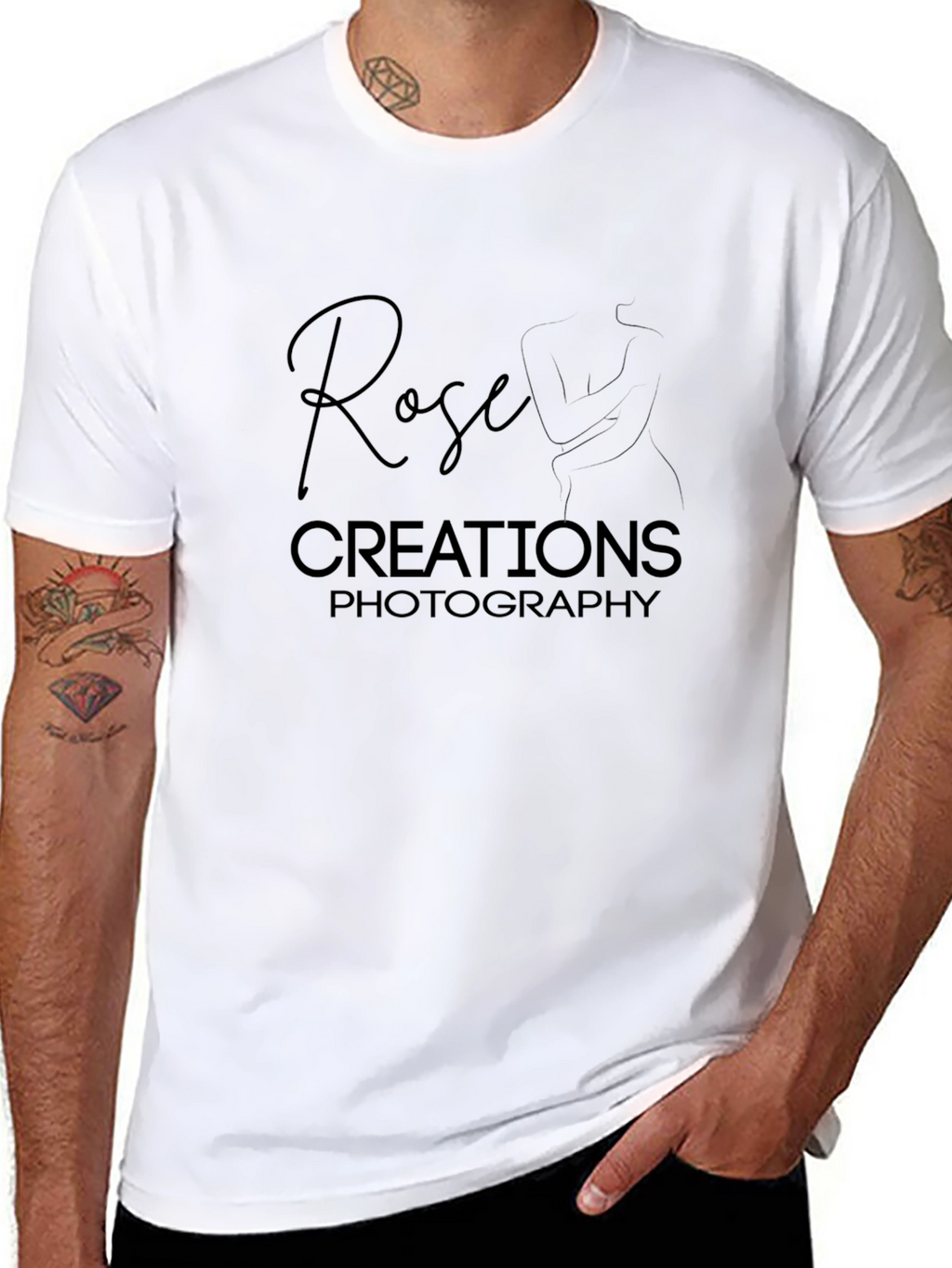 Rose Creations Photography Black T-Shirt