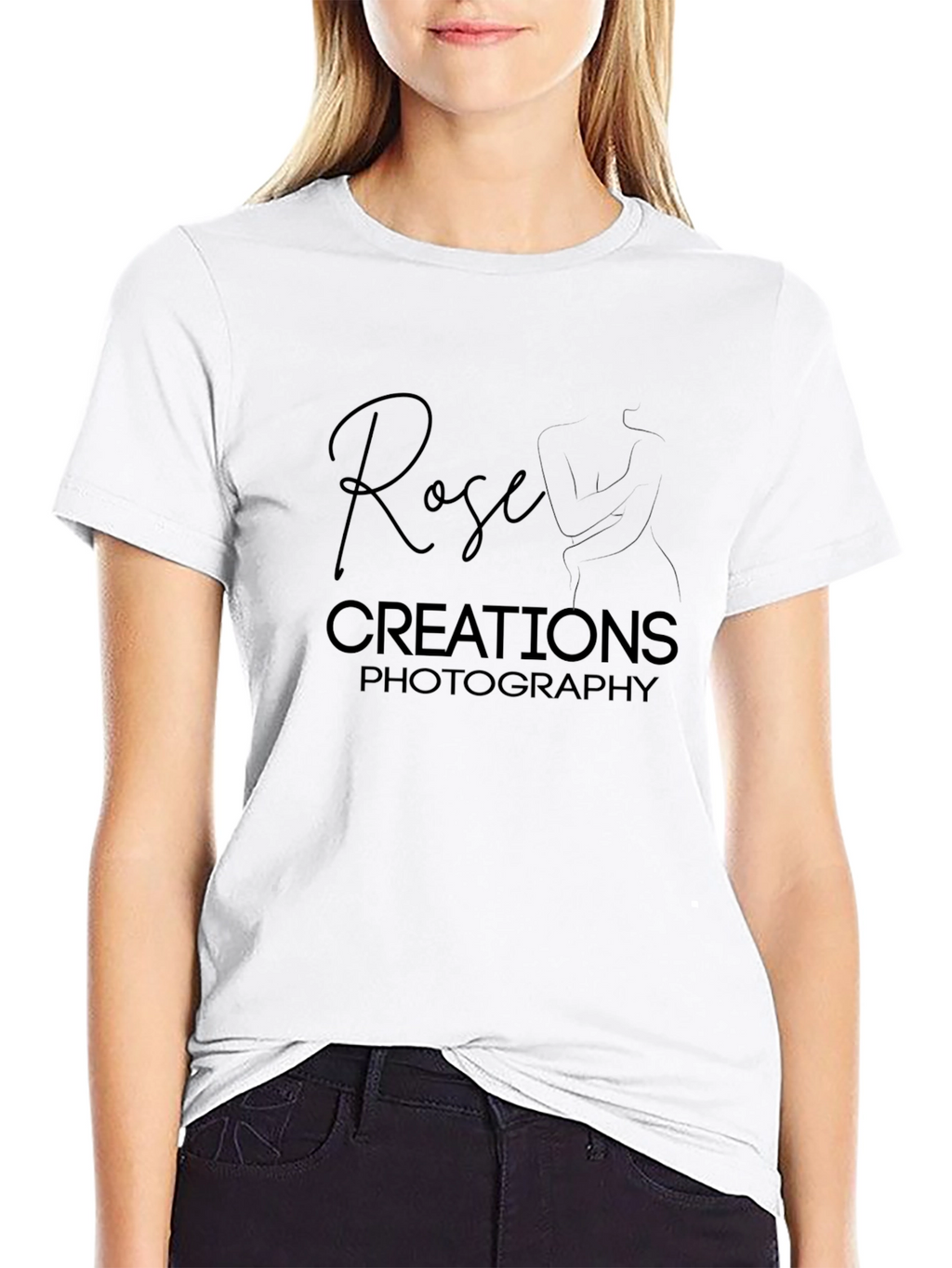 Rose Creations Photography Black T-Shirt