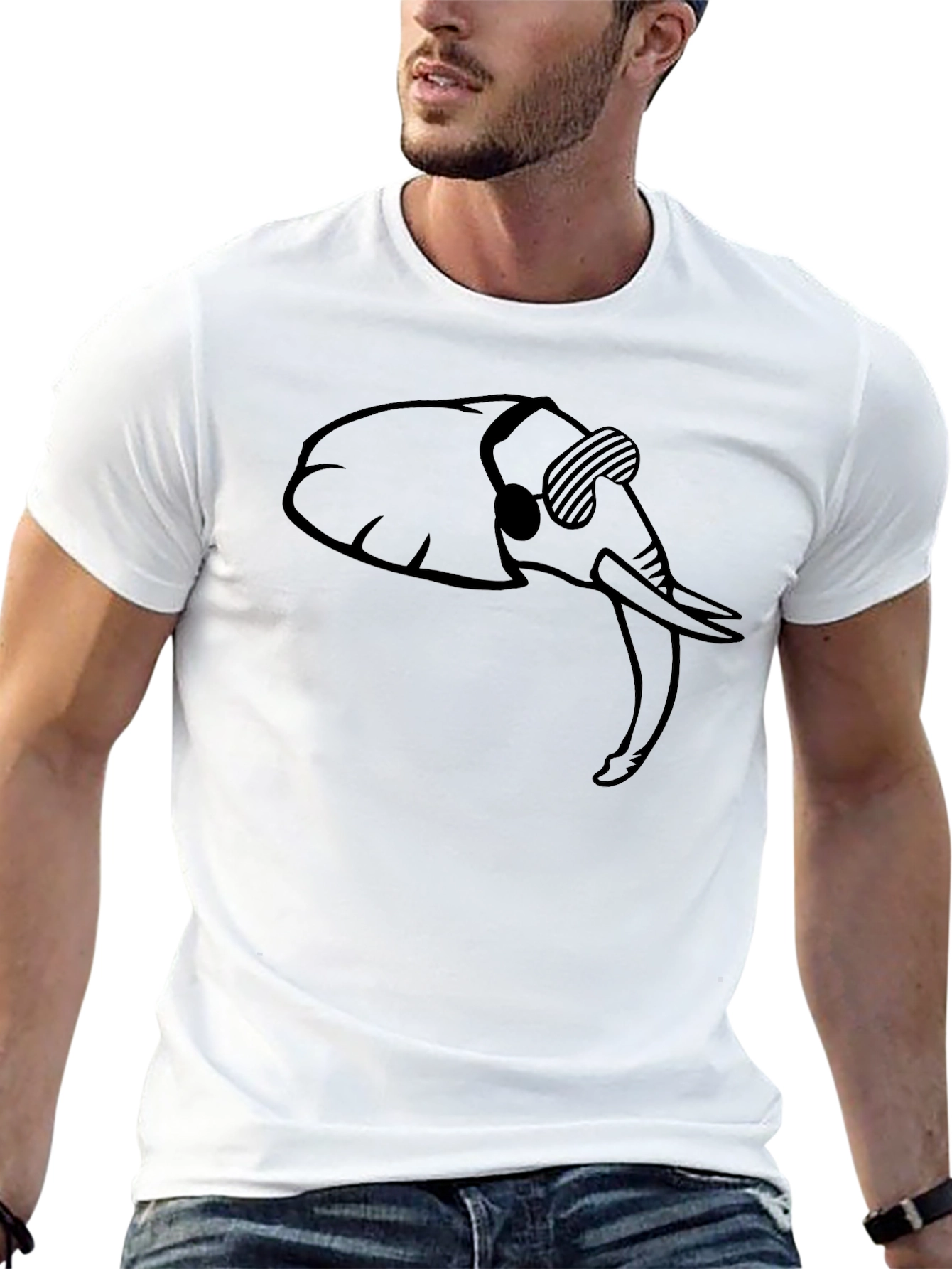 Cool Elephant Tee - Sunglasses Graphic T-Shirt