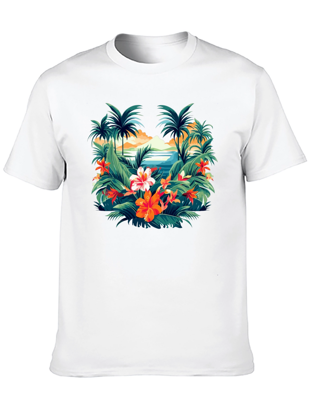 Tropical Island Graphic T-Shirt