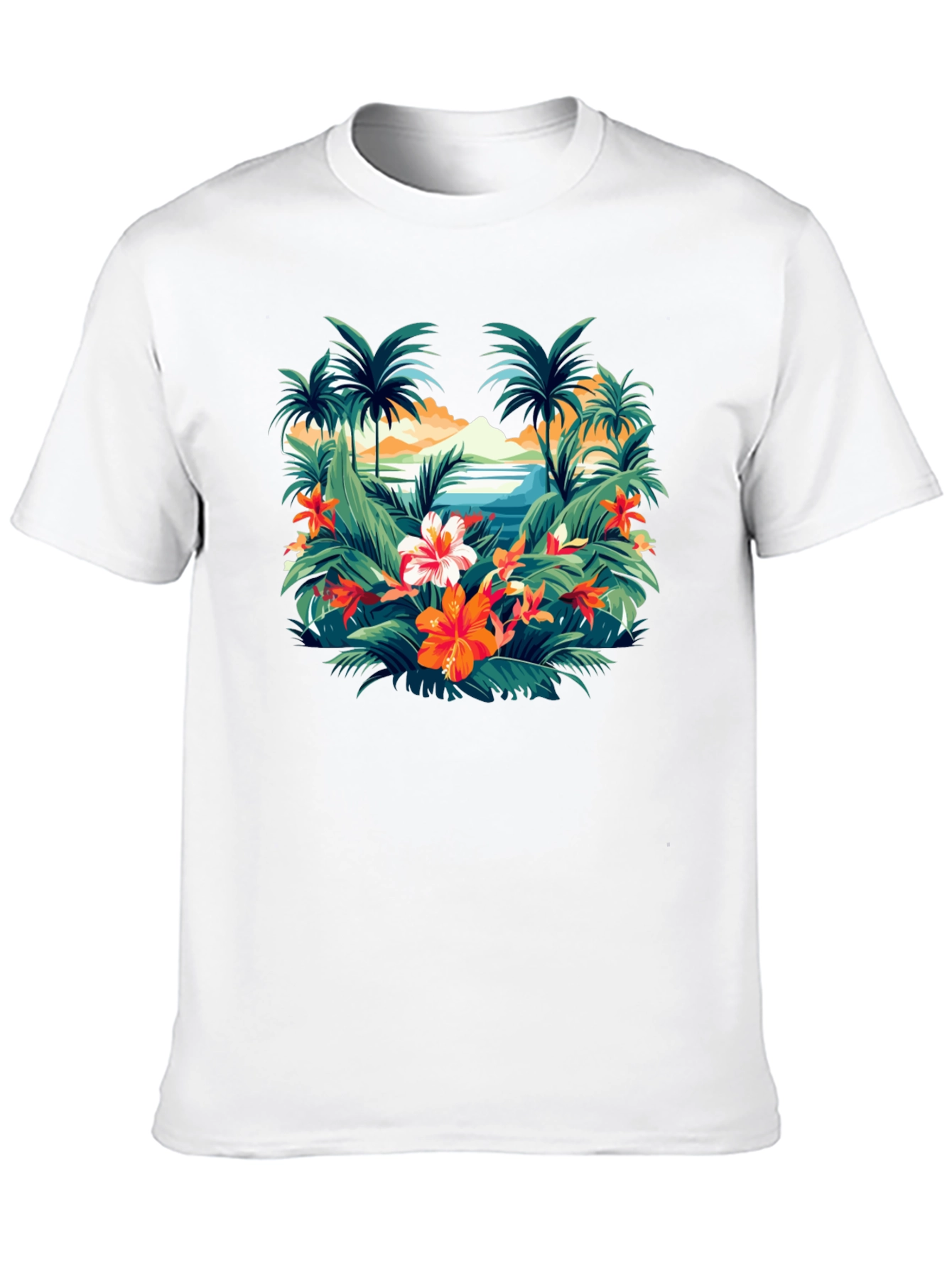 Tropical Island Graphic T-Shirt