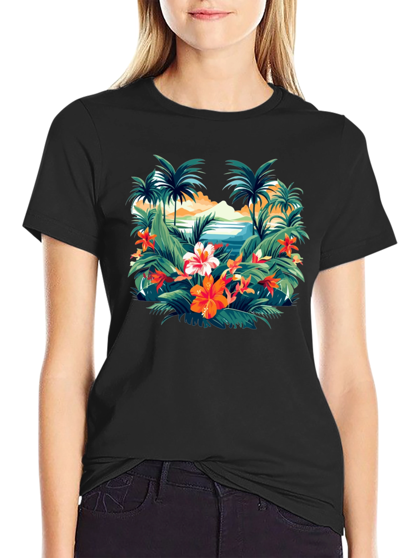 Tropical Island Graphic T-Shirt
