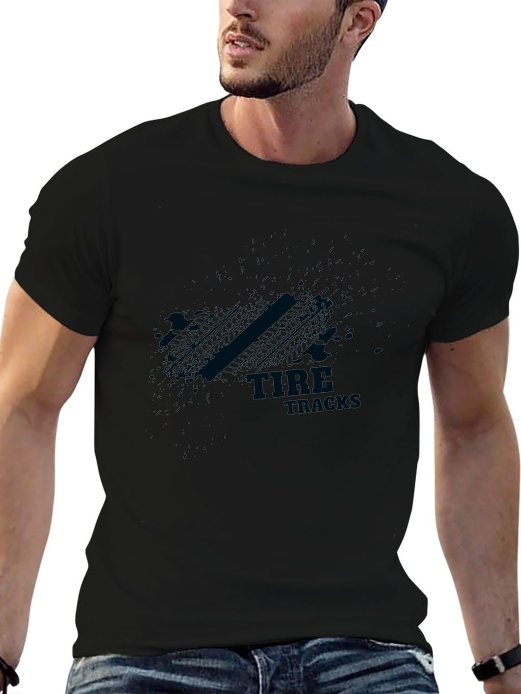 Tire Tracks Graphic T-Shirt