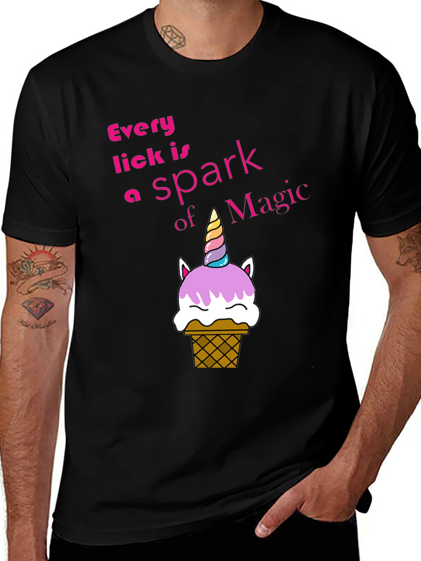 Unicorn Ice Cream T-Shirt - Every Lick is Magic!