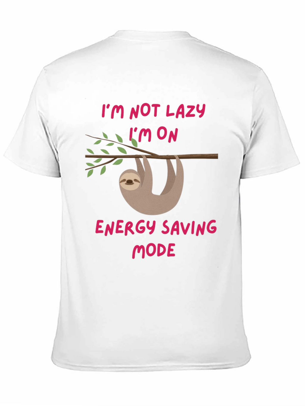 Sloth Energy Saving Mode Graphic T-Shirt