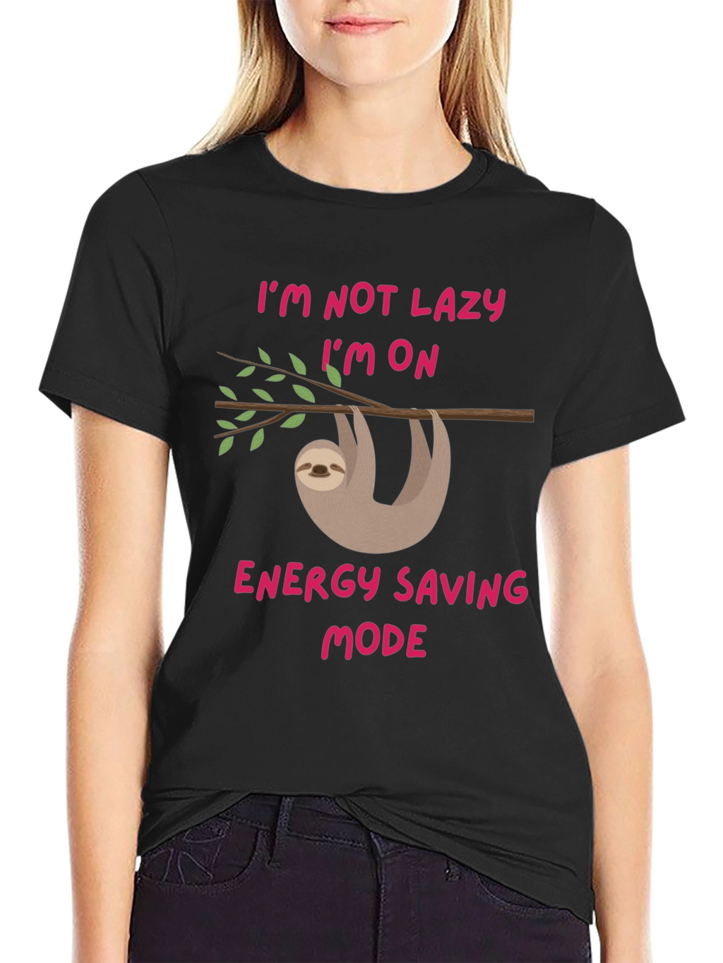 Sloth Energy Saving Mode Graphic T-Shirt