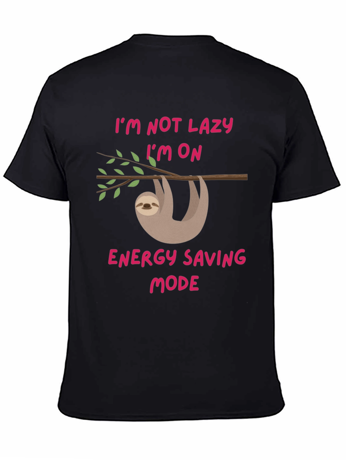 Sloth Energy Saving Mode Graphic T-Shirt