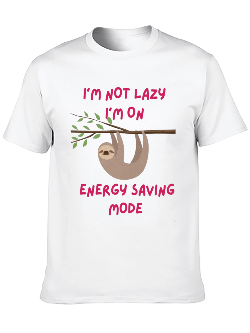 Sloth Energy Saving Mode Graphic T-Shirt