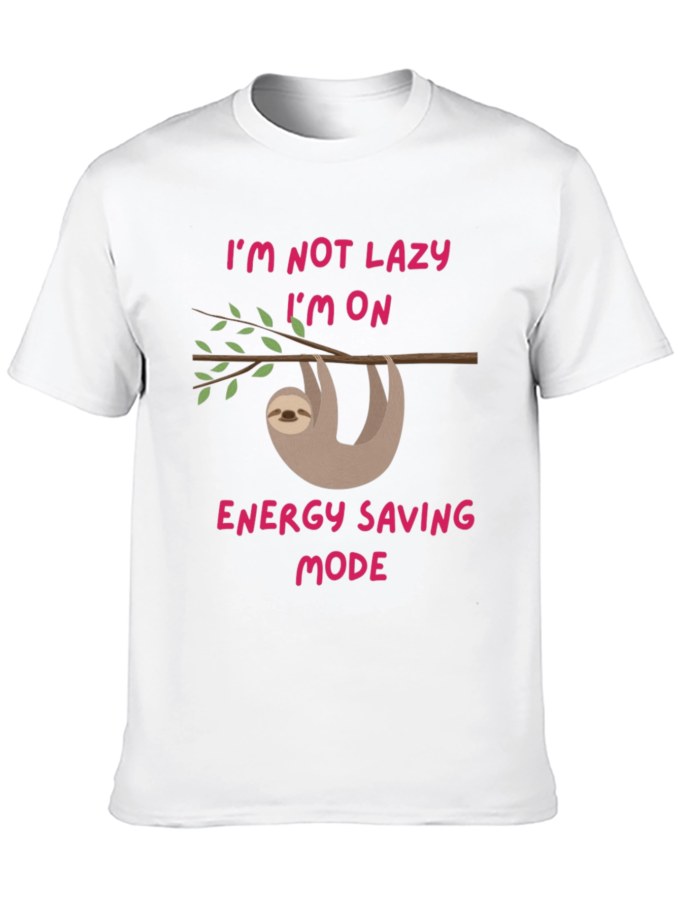 Sloth Energy Saving Mode Graphic T-Shirt