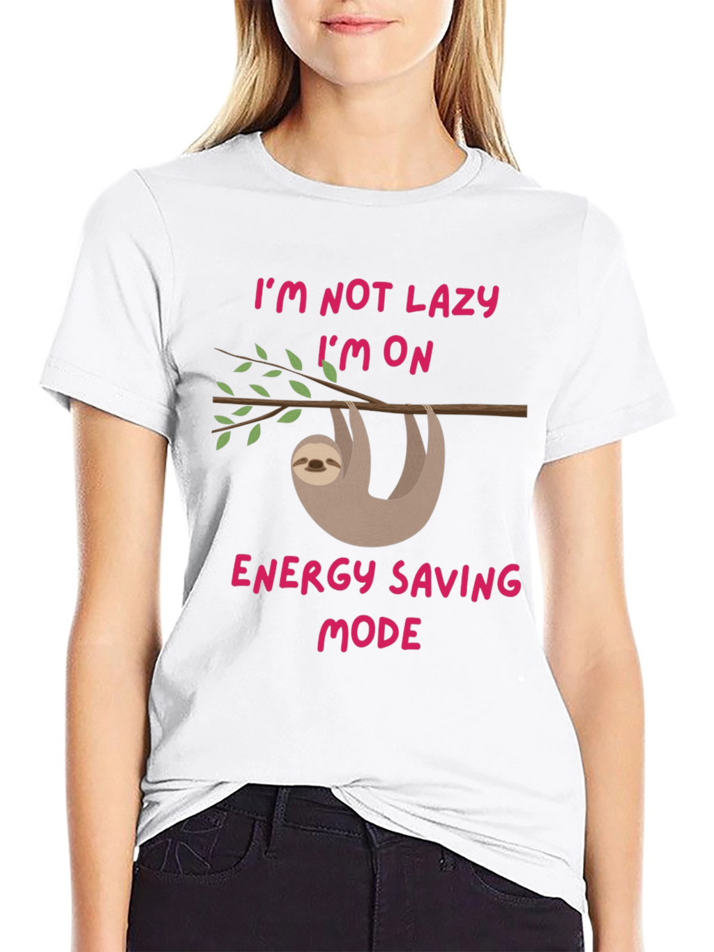 Sloth Energy Saving Mode Graphic T-Shirt