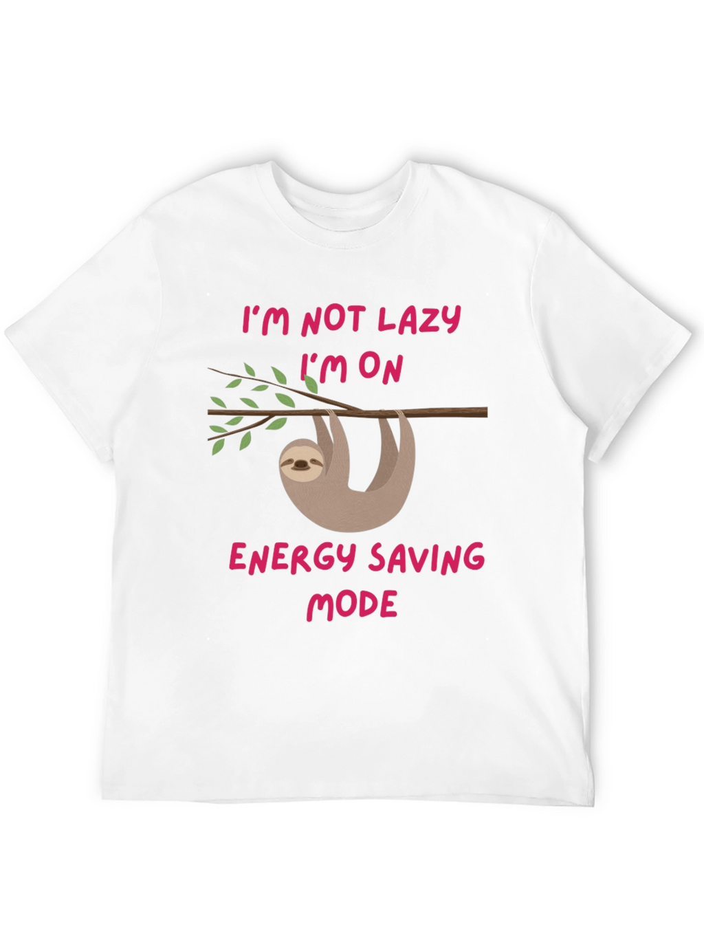 Sloth Energy Saving Mode Graphic T-Shirt