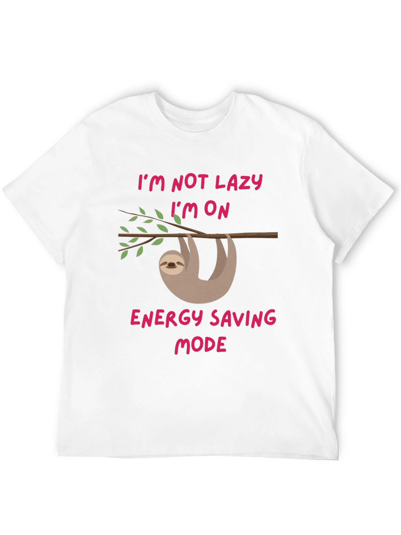 Sloth Energy Saving Mode Graphic T-Shirt