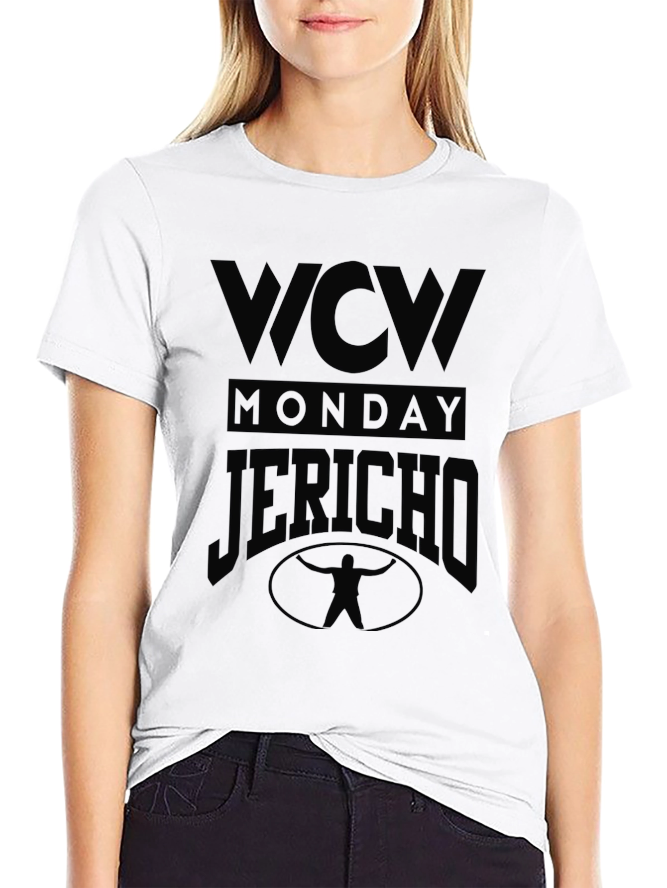 WCW Monday Jericho Black Graphic T-Shirt