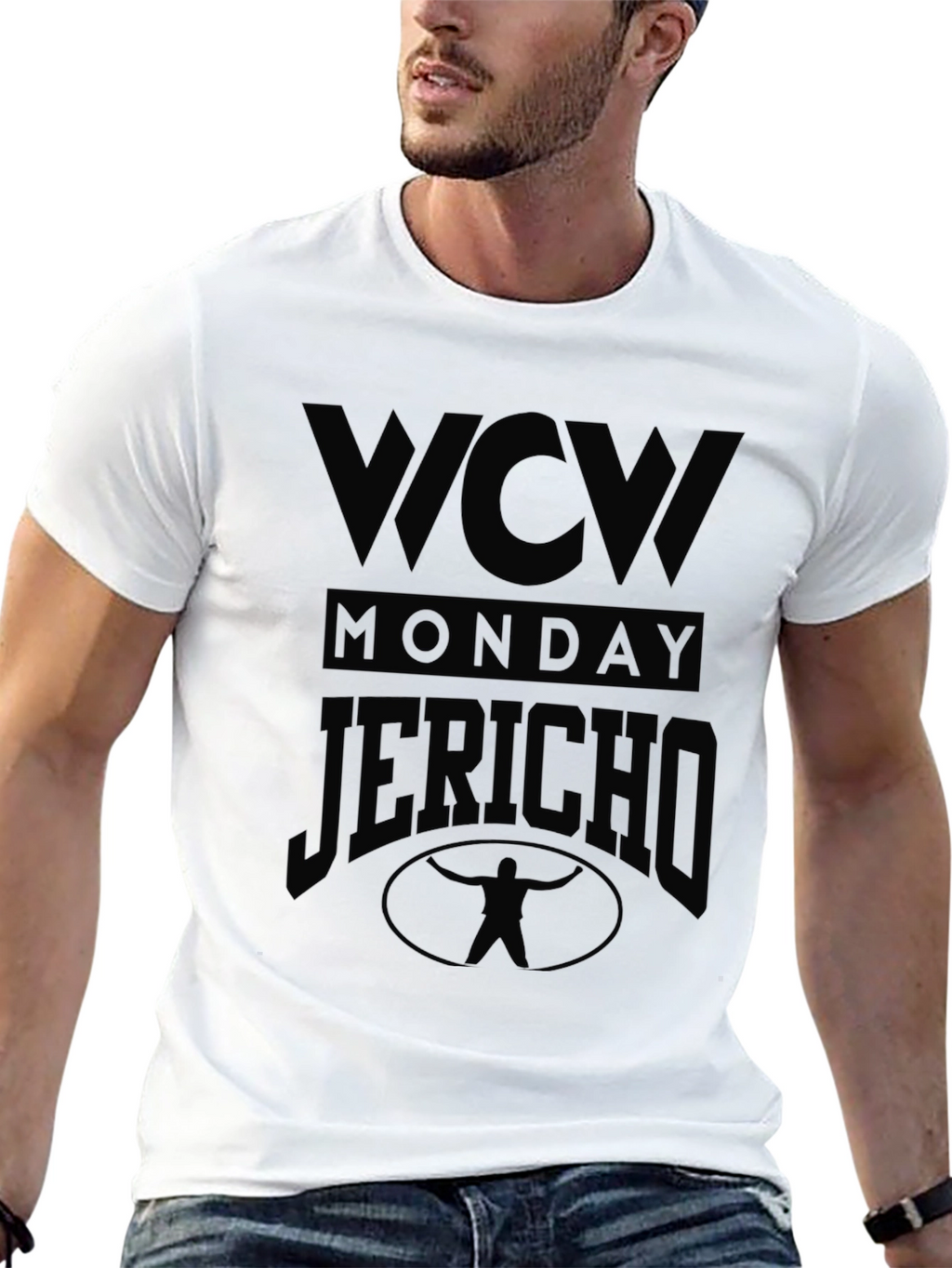 WCW Monday Jericho Black Graphic T-Shirt