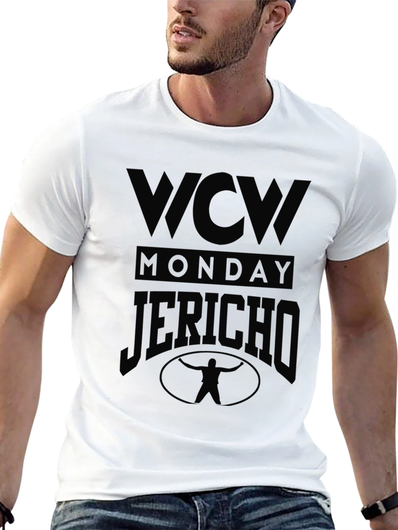 WCW Monday Jericho Black Graphic T-Shirt