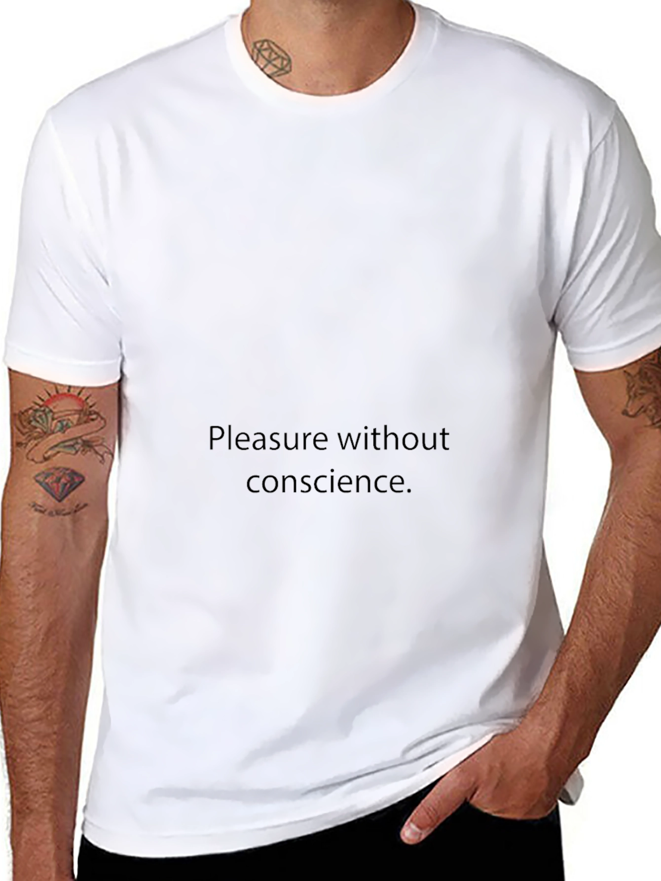 Black Graphic Tee - Pleasure Without Conscience