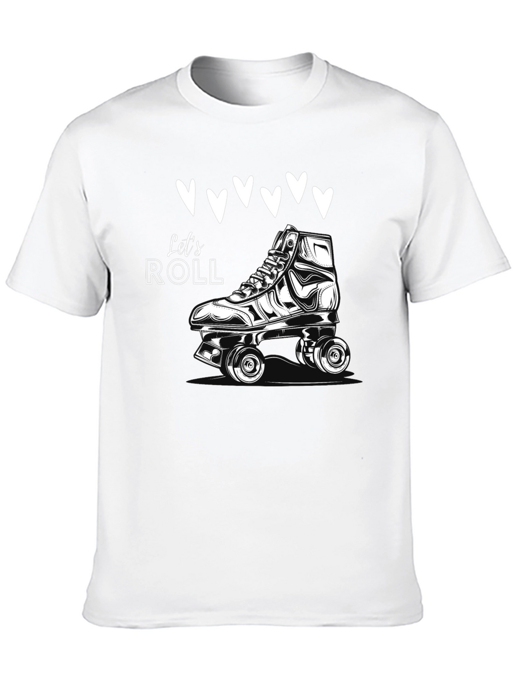 Lets Roll Skates T-Shirt - Retro Style