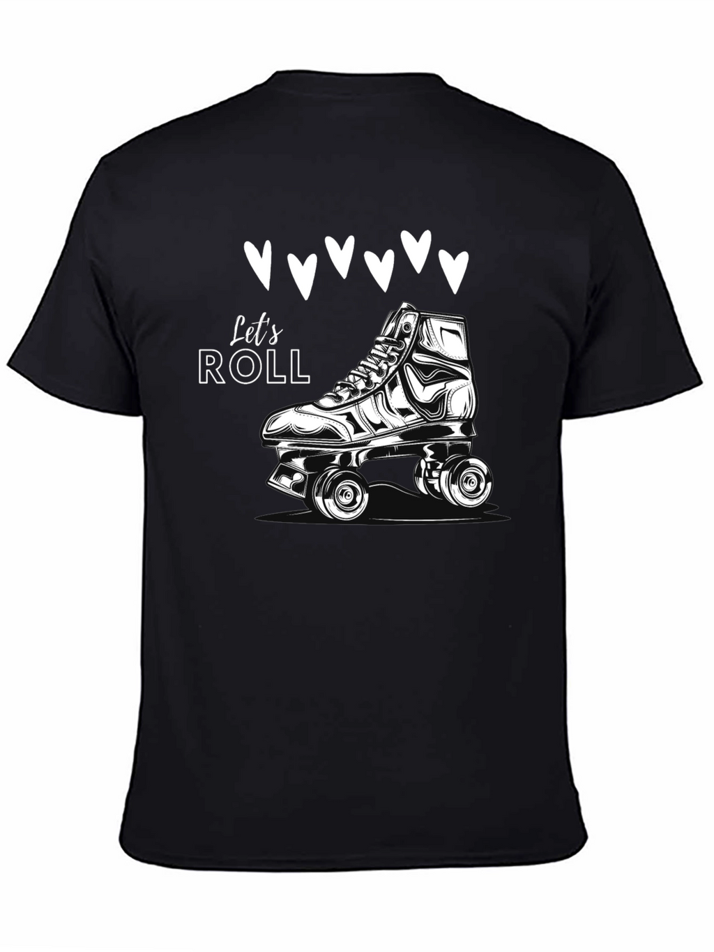 Lets Roll Skates T-Shirt - Retro Style