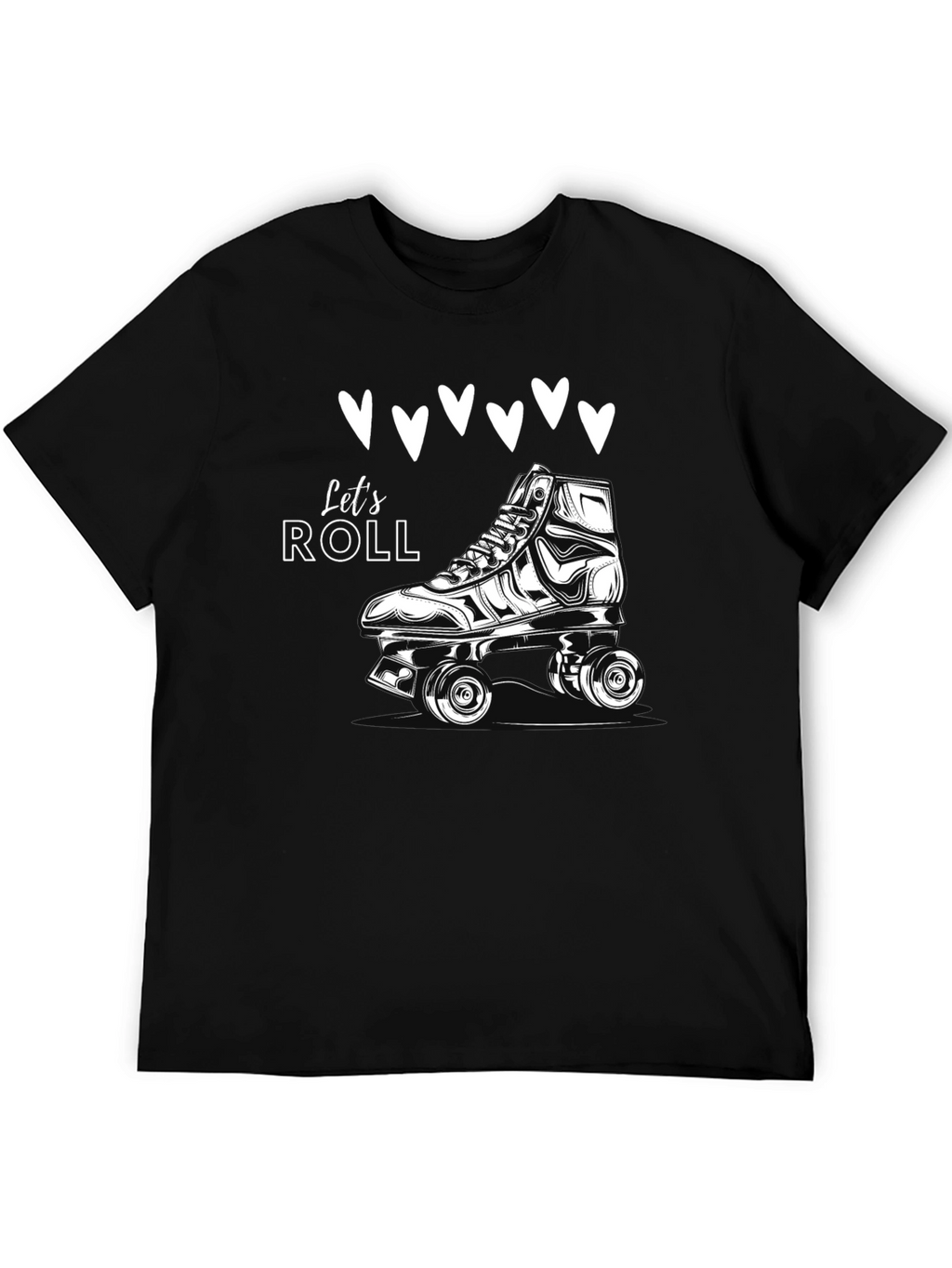 Lets Roll Skates T-Shirt - Retro Style
