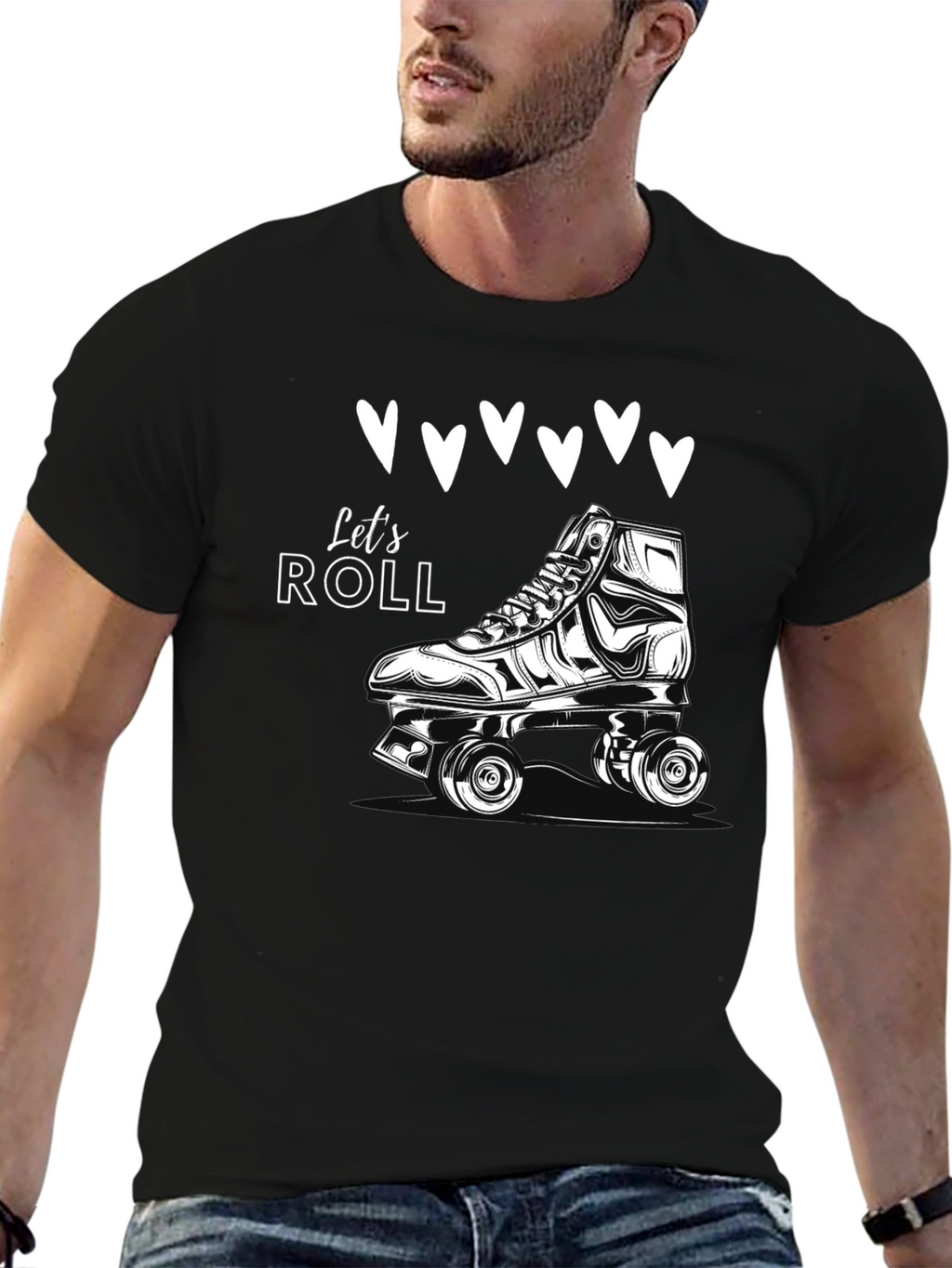 Lets Roll Skates T-Shirt - Retro Style