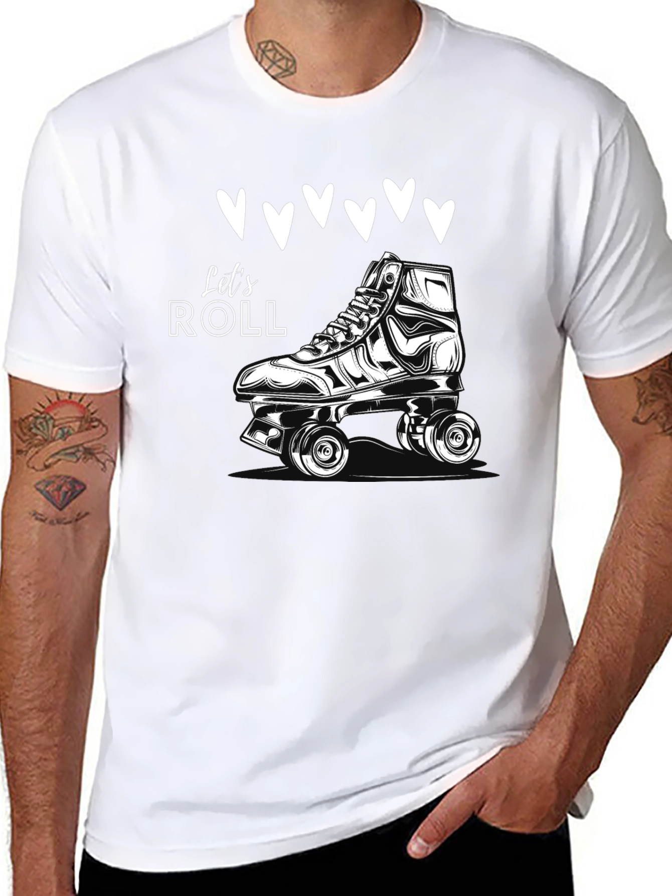 Lets Roll Skates T-Shirt - Retro Style