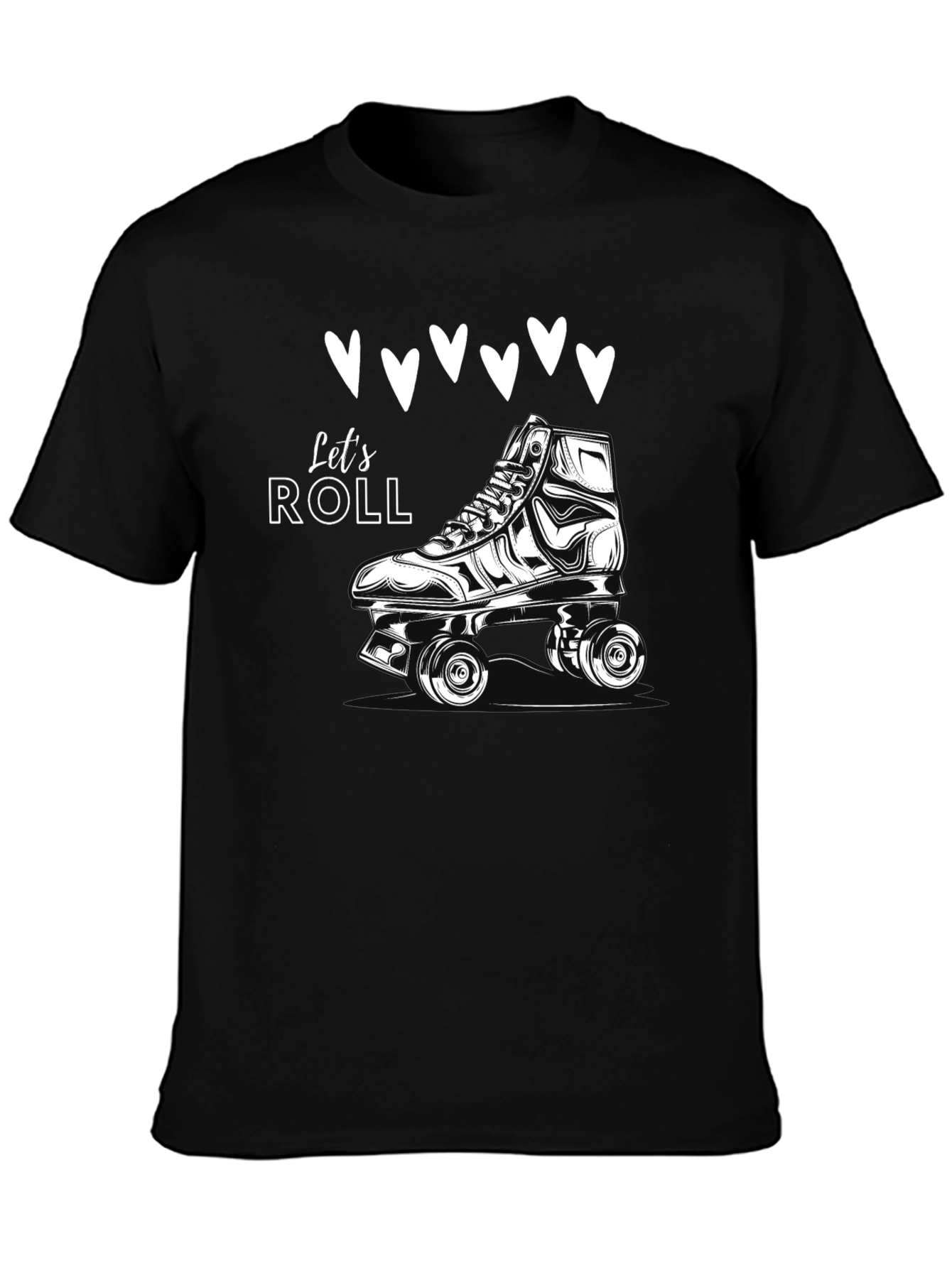 Lets Roll Skates T-Shirt - Retro Style