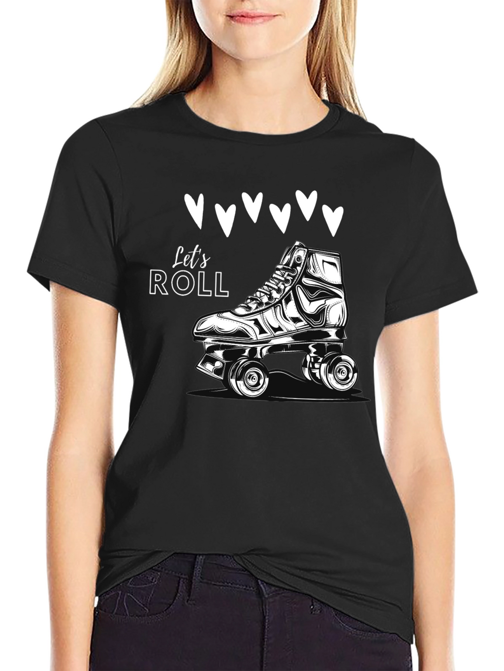Lets Roll Skates T-Shirt - Retro Style
