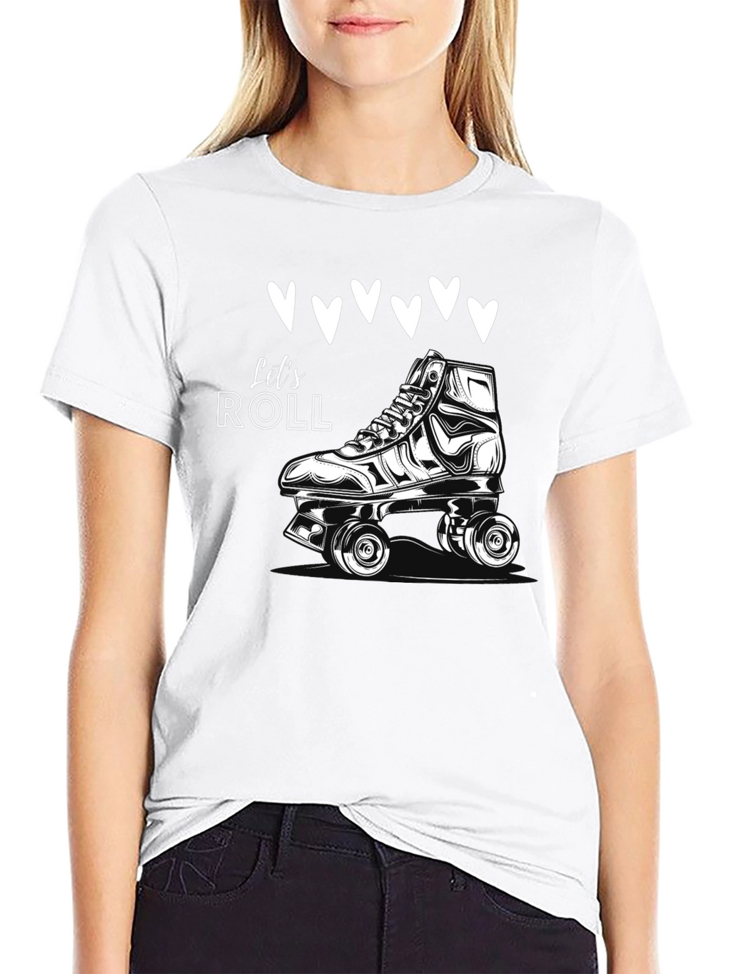 Lets Roll Skates T-Shirt - Retro Style