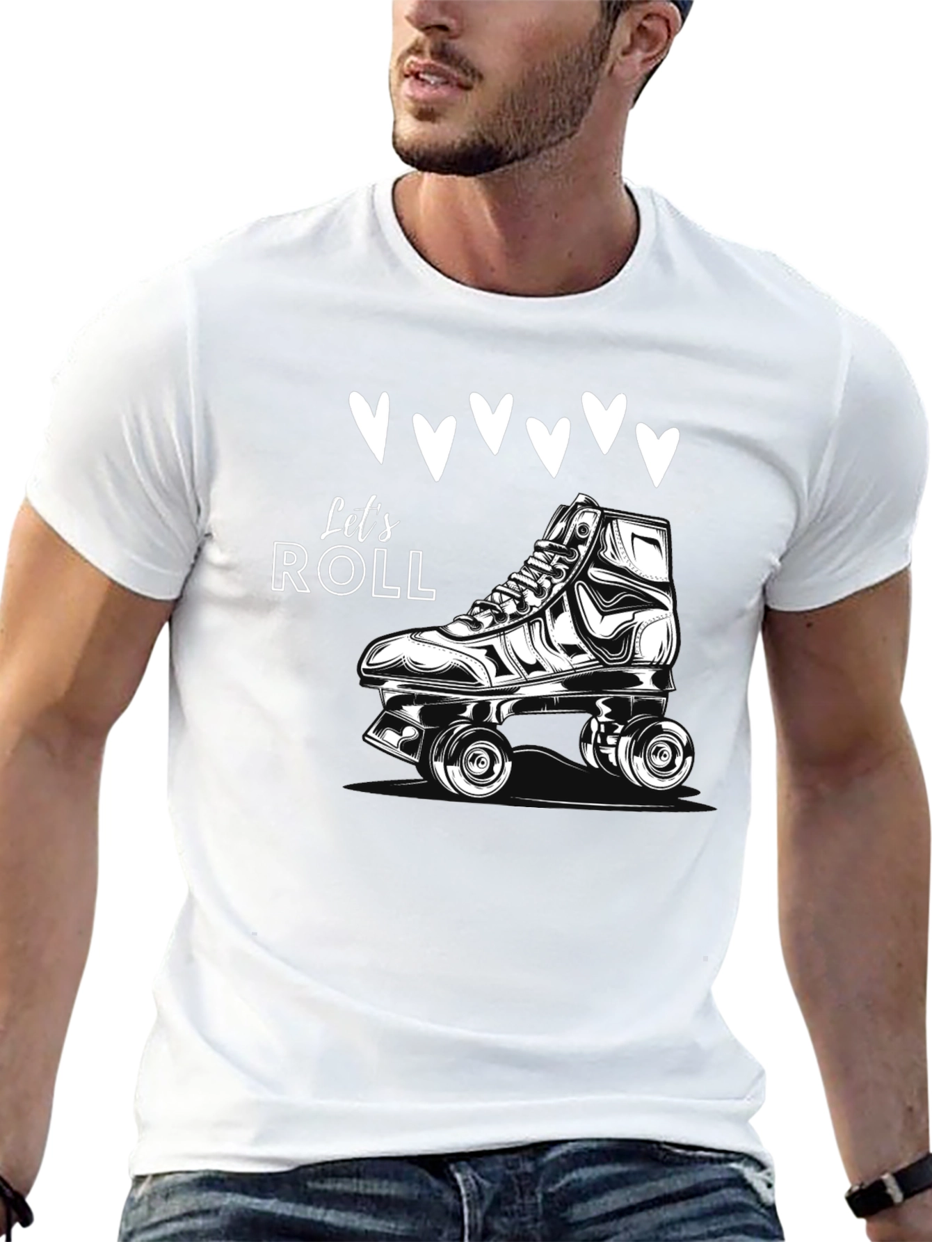 Lets Roll Skates T-Shirt - Retro Style