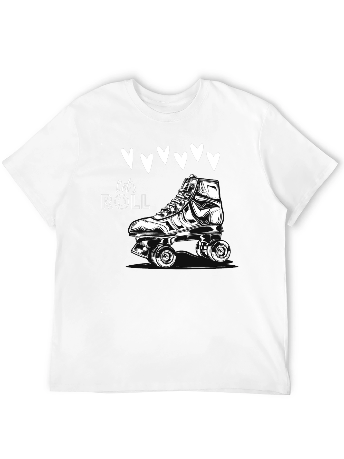 Lets Roll Skates T-Shirt - Retro Style