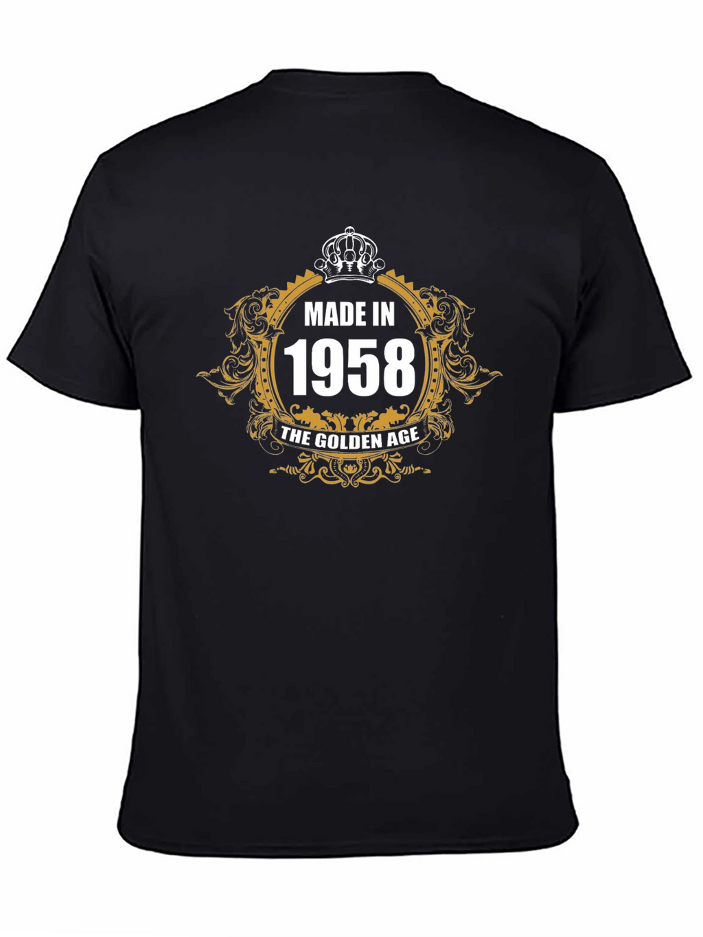 Made in 1958 Golden Age Black T-Shirt