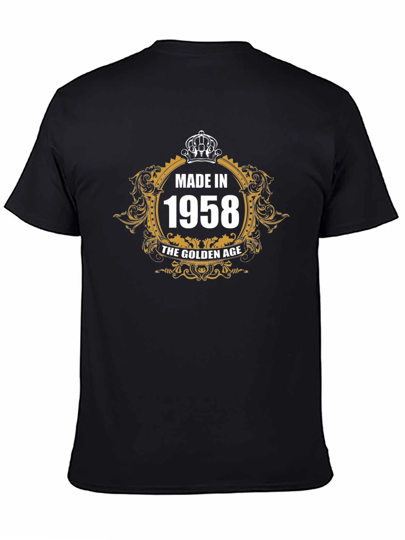 Made in 1958 Golden Age Black T-Shirt