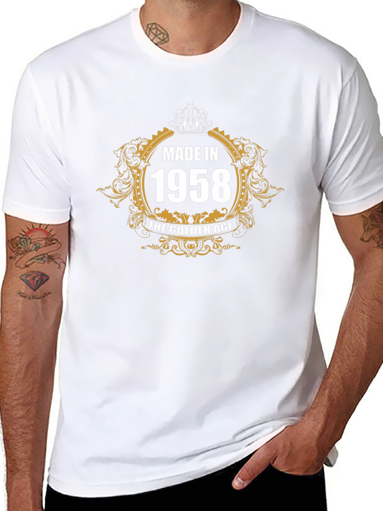 Made in 1958 Golden Age Black T-Shirt