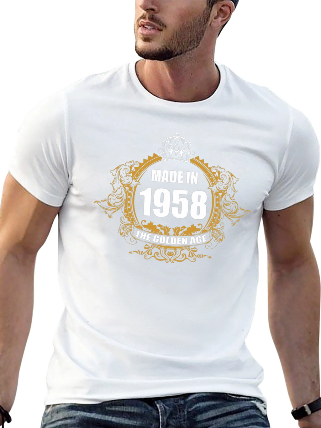 Made in 1958 Golden Age Black T-Shirt