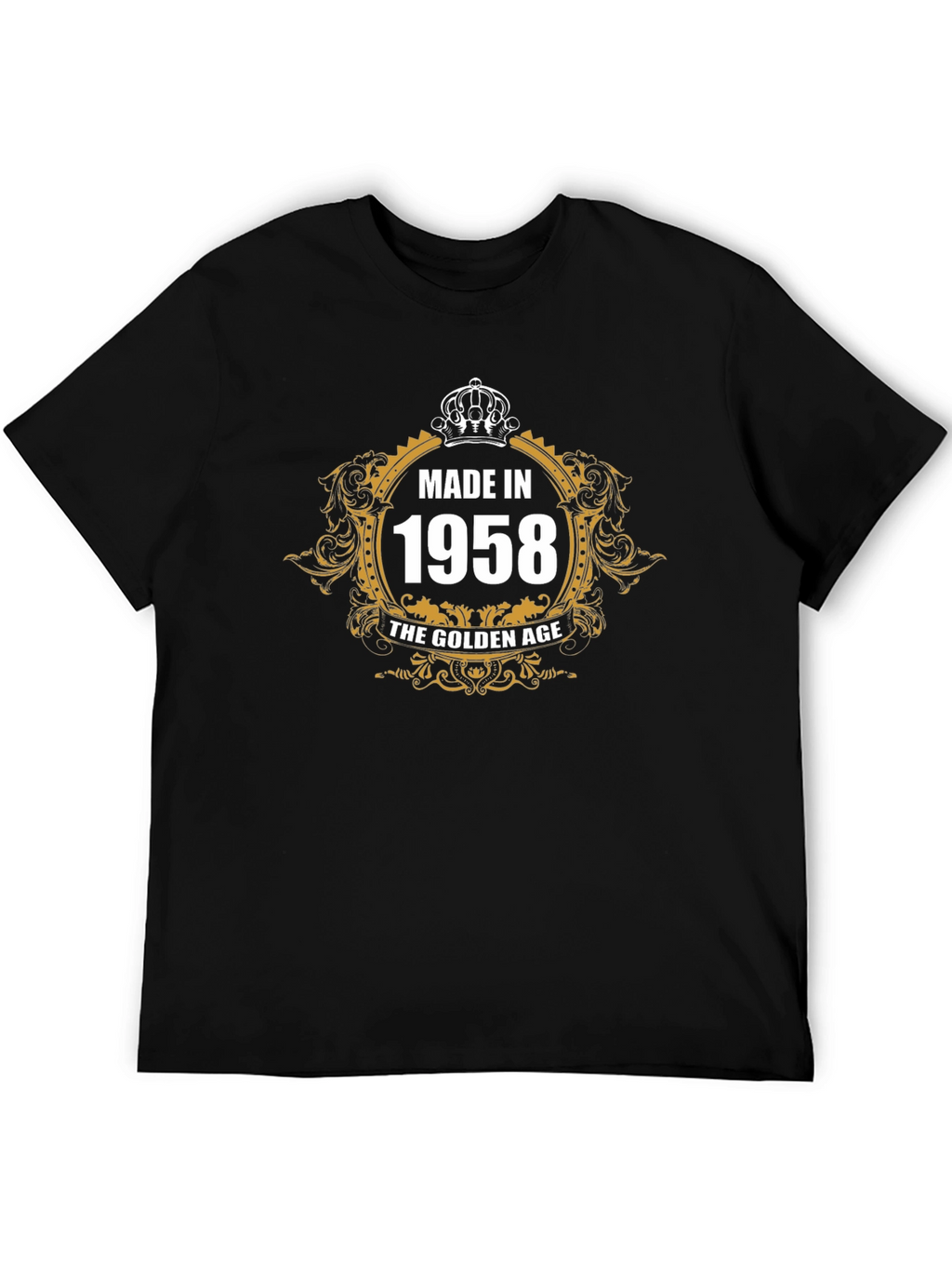 Made in 1958 Golden Age Black T-Shirt