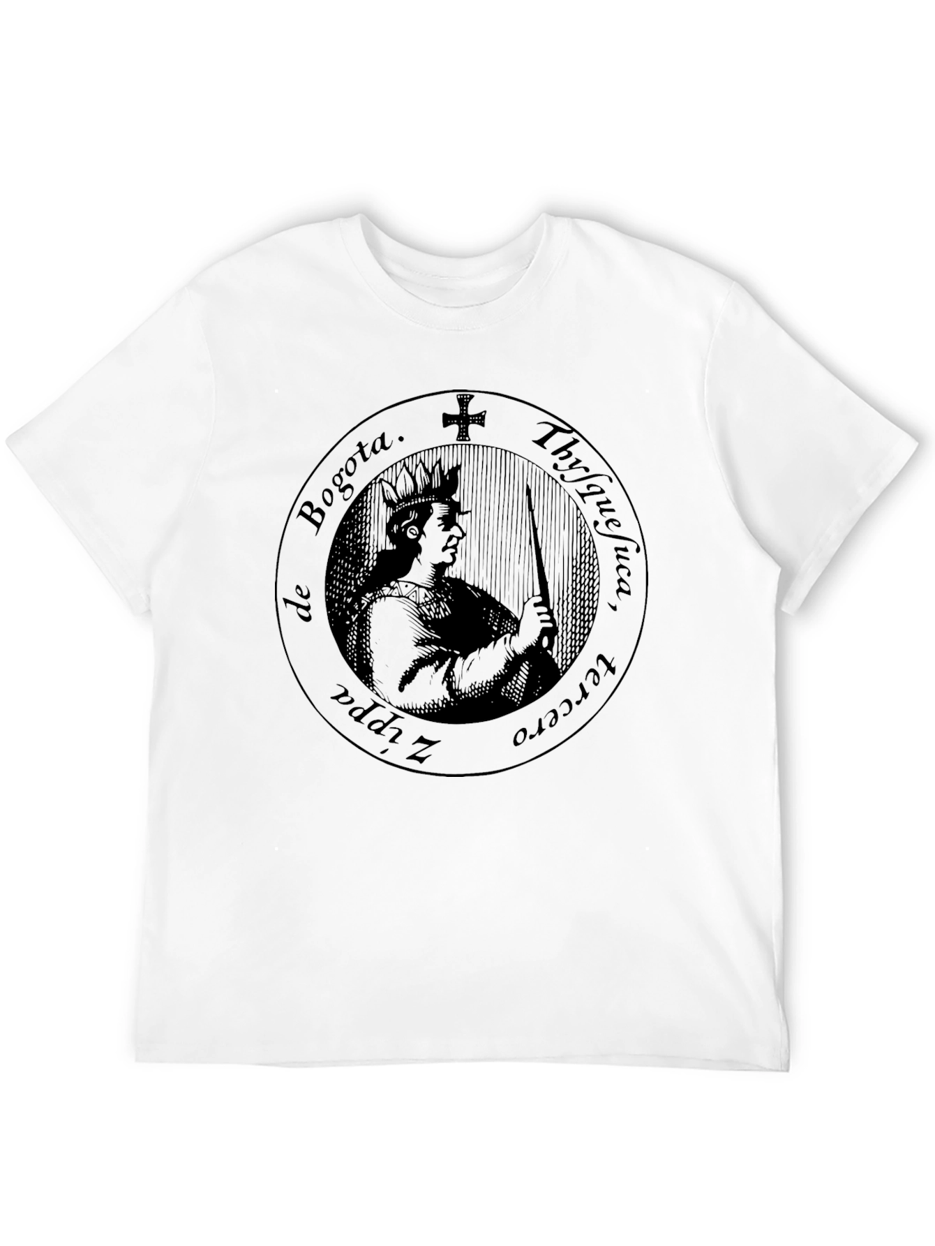 Bogota Zipa III Black Graphic T-Shirt