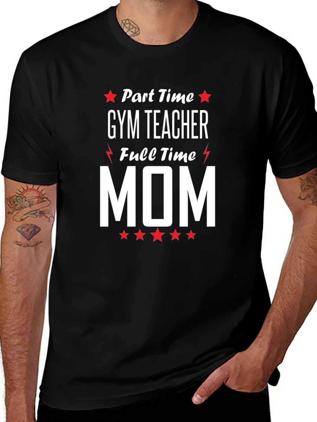 Part-Time Gym Teacher Full-Time Mom Graphic Tee