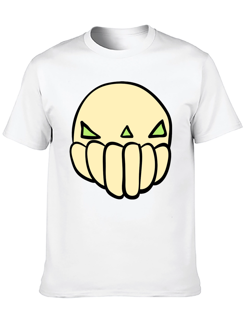 Cool Graphic Tee: Green Eyed Skull Design