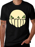 Cool Graphic Tee: Green Eyed Skull Design