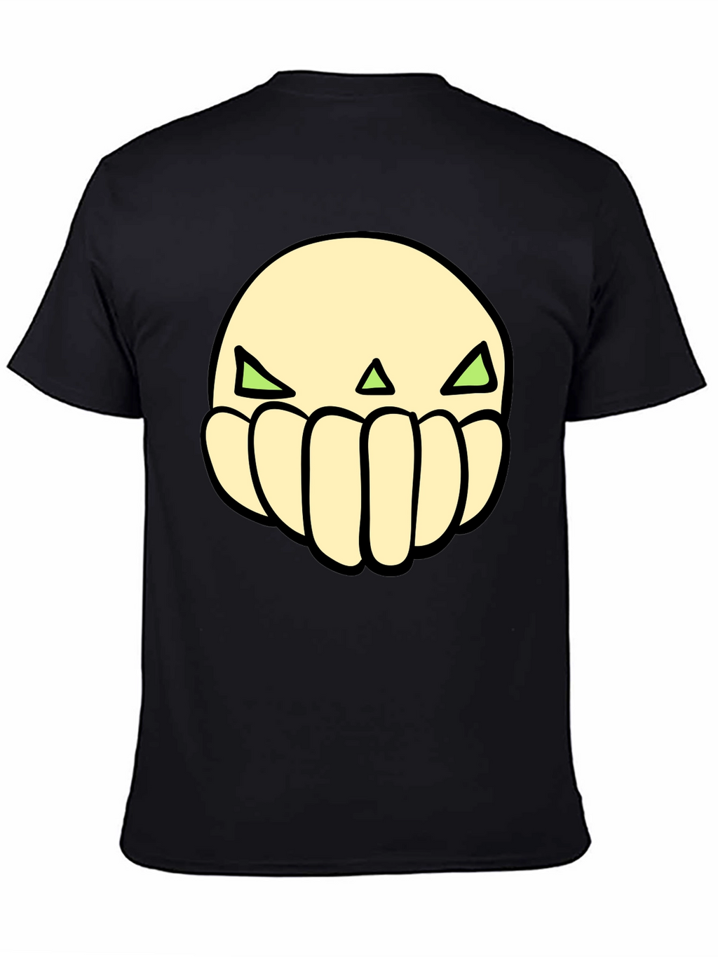 Cool Graphic Tee: Green Eyed Skull Design
