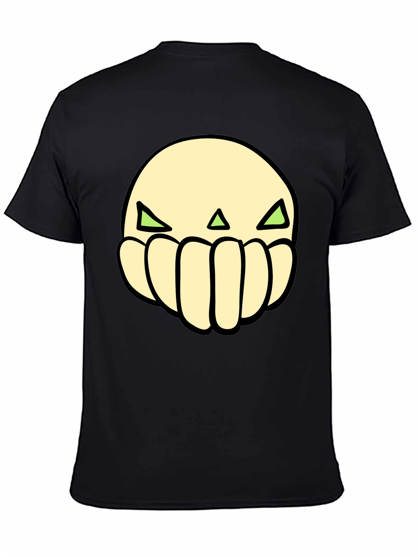 Cool Graphic Tee: Green Eyed Skull Design