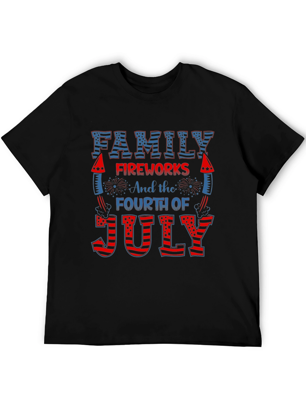 Patriotic Family Fireworks 4th of July T-Shirt