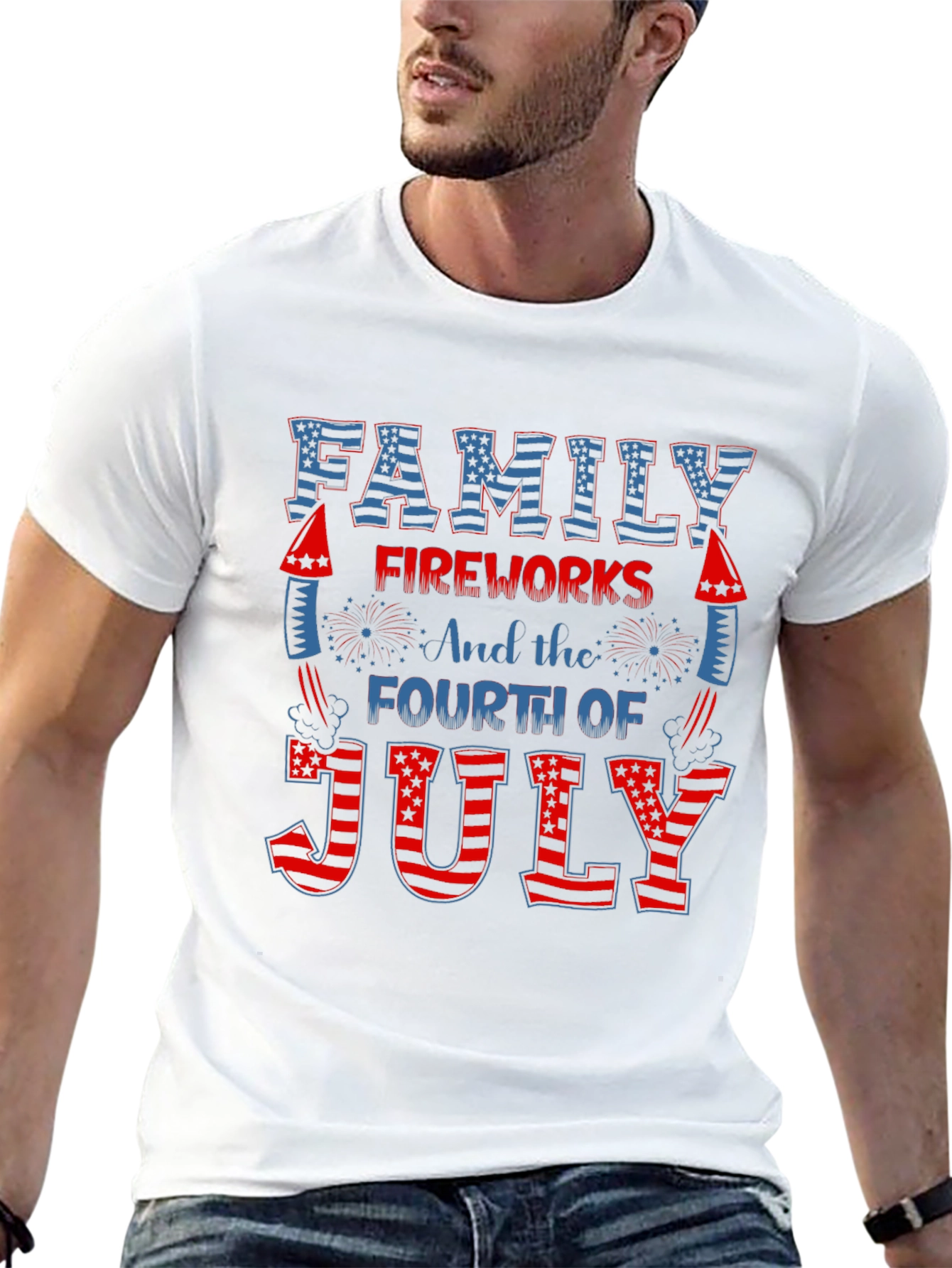 Patriotic Family Fireworks 4th of July T-Shirt