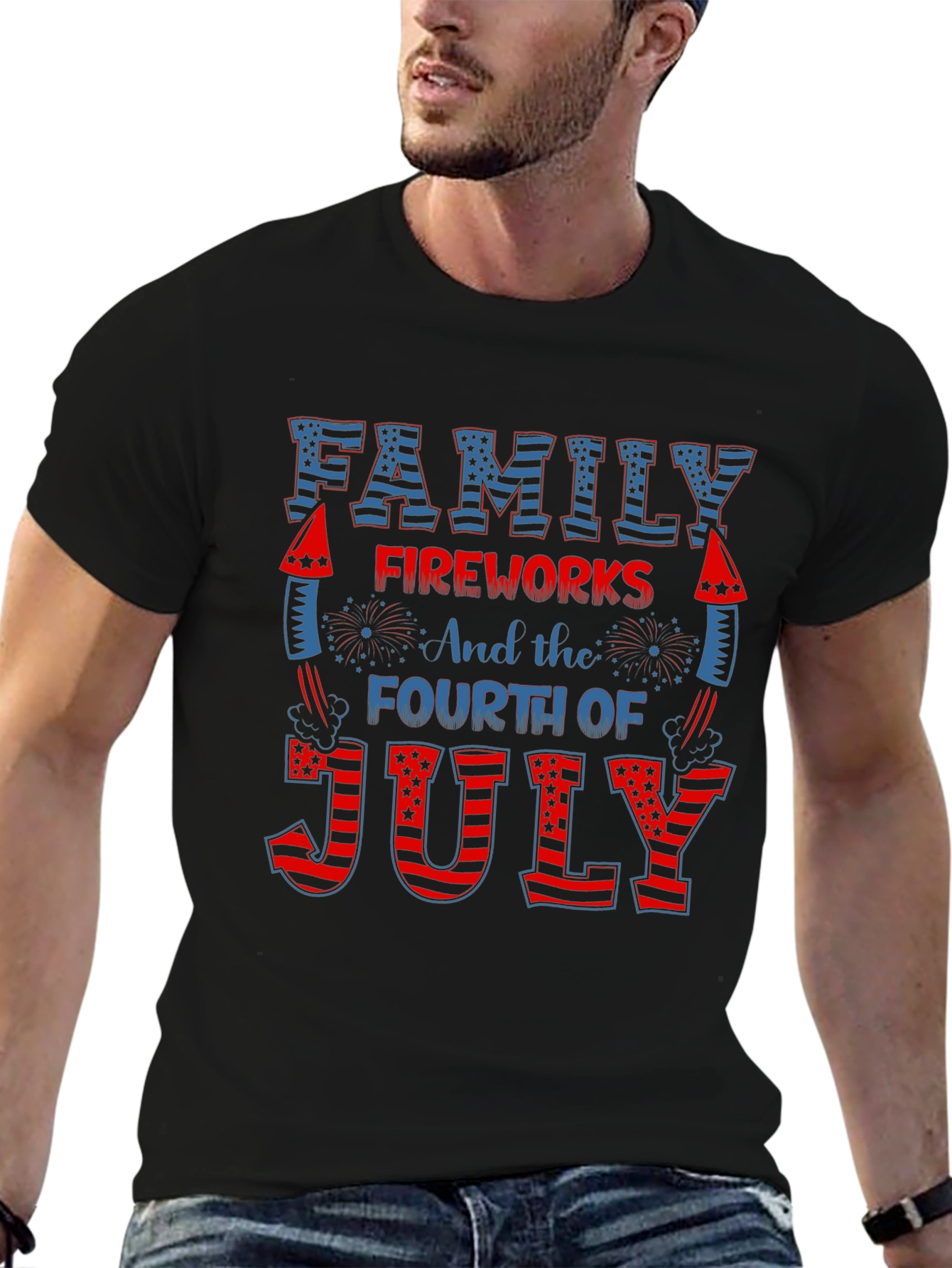 Patriotic Family Fireworks 4th of July T-Shirt